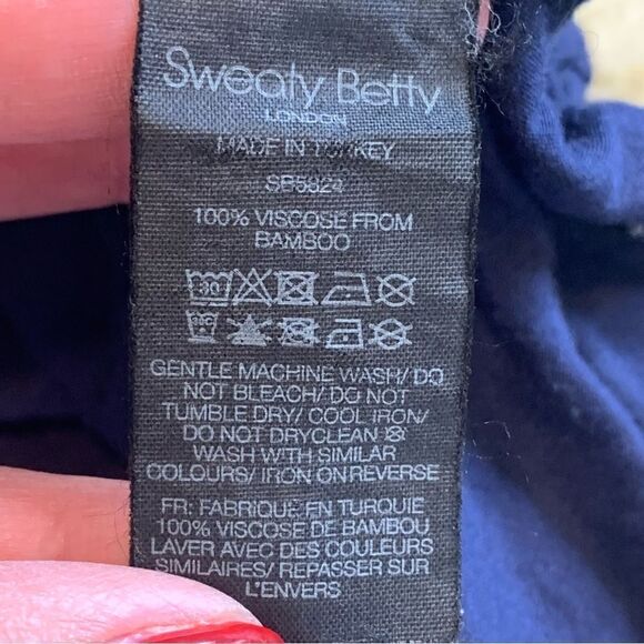 Sweaty Betty Navy Blue Long Sleeve Athletic Top Size Small - Picture 7 of 10